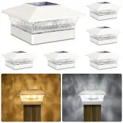 Solar Post Cap Lights Outdoor 6pack, Waterproof Fence Post Lights with 16 Ult...