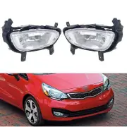 1 Pair Front Bumper Fog Lamps Lights Clear Lens For Kia Rio K2 Sedan 2012-2015 (for: Kia)