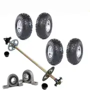 740mm Go Kart Rear Axle Set Assembly with 6'' Wheel for Cart Golf Trike ATV Quad