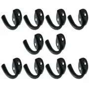 10 Hook Wrought Iron Black RSF Coat 1 1/2" X 1 3/4" | Renovator's Supply