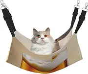 EdWal Beer foam print Soft Sleeping Hammock Cat Hammock for Cage Hanging,Pet Hammock Bed Adjustable for Small Animals
