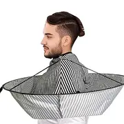 Hair Cutting Cape - Haircut Hairdressing Salon Umbrella Waterproof Cape - Reusable Professional Portable Adjustable Apron, Full-Coverage Cloak For Women, Men, Adults, Kids