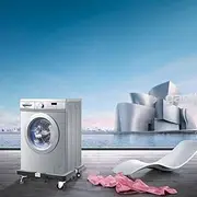 Fridge Base Stand, Washer Dryer Pedestals with Mobile Wheels, Stand Base, Adjustable Refrigerator Stand, Washing Machine Pedestal Multi-Functional Base for