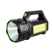 Bikight Solar Flashlight for Emergencies Search LED Solar Camping Lights Multifunctional Flashlight Power Bank
