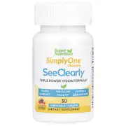 Super Nutrition, SimplyOne®, See Clearly, Triple Power Vision Formula with Lutein, Zeaxanthin, Vitamins, Minerals and Botanical Extracts, 30 Chewable Tablets