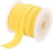 uxcell 1 Inch Single Fold Bias Tape Polyester Continuous Bulk Bias Tape for Sewing, Seaming Quilting Hemming Binding Crafts (Yellow 25 Yards)