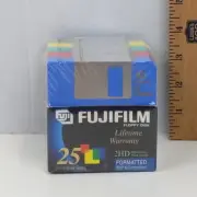 Fujifilm Floppy Disk 3.5 In Diskettes 25 Pack IBM Formatted High Density Color