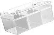 TOKIDNY Portable Transparent Medical Organizer with Dividers Multipurpose Storage Case for First Aid Supplies and Cosmetics Home Medicine Container