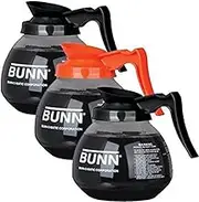 Supply Depot Compatible with Coffee Pot Decanter/Carafe, 2 Black Regular and 1 Orange Decaf, 12 Cup Capacity, Set of 3,