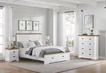 CHARLSBOURG 4 Piece King Bed Tall Chest Suite
