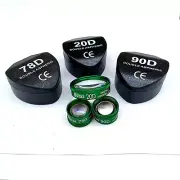 Ophthalmology Diopter Lens 20D 90D & 78D With Box & Manual Green Colour