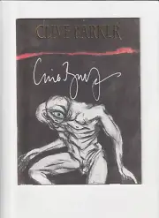 CLIVE BARKER BESS CUTLER GALLERY PROGRAM SIGNED WITH ORIGINAL ART SKETCH +MORE