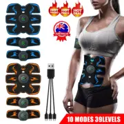 Rechargeable EMS Abdominal Muscle Toning Trainer Belt ABS Stimulator Toner BelCE