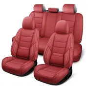 Full Coverage Full Set Waterproof Leather Car Seat Covers with Lumber Support