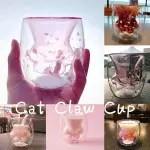 2019 CAT CLAW CUP HIGH BOROSILICATE DOUBLE MILK GLASS MUG