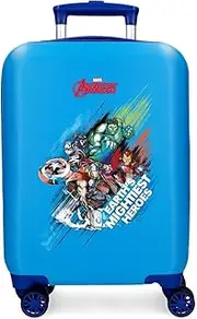 Joumma Marvel Avengers Heroes Cabin Suitcase Blue 33 x 50 x 20 cm Hard ABS Combination Lock Side 28.4L 2 kg 4 Double Wheels Luggage Hand Luggage, Blue, Cabin Suitcase, Blue, Cabin Suitcase