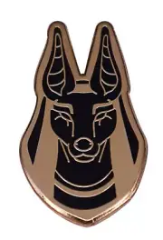 Anubis Inpu Anpu Egypt Egyptian God Underworld Dog Canine Head 1.25" Enamel Pin