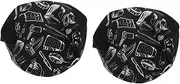 [WATIIFUFU] Ergonomic Chef Beret Caps 2 Pack Breathable Kitchen Hat for Men Women Restaurant Waiter Black