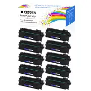10PK CE505A Toner Cartridge Compatible with HP 05A LaserJet P2030 P2035 P2035N