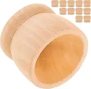 KONTONTY 15Pcs Wooden Easter Egg Holders Chic Cup Shaped Stands for DIY Crafts Festive Decor Safe Wood Material Smooth Edges for Storing and Displaying