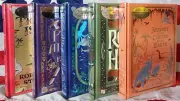 Set of 5 Bonded Leather Children Boys Hardcover Books Robin Hood King Arthur