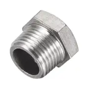 Hex Bushing 1/2 PT Male to 3/8 PT Female Pipe Fitting Reducer Adapter