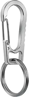 [PPFISH EDC] PPFISH Titanium Heavy Duty Carabiner Keychain, EDC Quick Release Hooks with Titanium Key Ring Set for Men Women