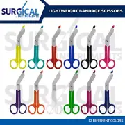 100 Pcs Lightweight Bandage Scissor 5.5" Paramedic Set of 12 Different Colors