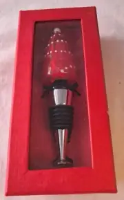 Christmas Tree Red Bottle Topper NIB (C)