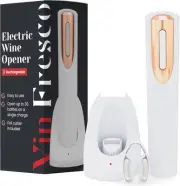 Rechargeable Electric Wine Bottle Opener - Charging Base And Foil Cutter With -