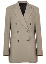 Acne Studios Double-breasted Woven Blazer - Grey - 8 8