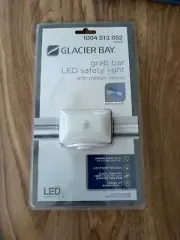 Glacier Bay White Grab Bar LED Safety Light W/Motion Sensor New In Package