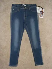 New Girls Ob Sess Isabela Moner Jeans 8 Skinny Leg Contrast Seam Stretch
