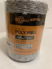 GALLAGHER ELECTRIC FENCE POLY WIRE 2MM 1/16" 400M/1312FT 6 STEEL STRANDS