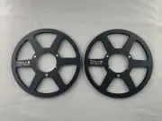 1 Pair Standard 10.5" TEAC 1/4" Black Empty Tape Reels For R2R Tape Recorders