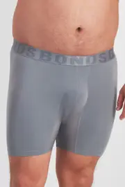 [Bonds] Bonds Men's Chafe Off Trunk in Sting Grey Size: Large, Moisture-Wicking L Sting Grey