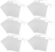 BAZEITFLOW 100pcs Brewing Filter Bags Drawstring Mesh Tea Bags for Loose Leaf Tea Infusers Cook Storage Tea Holder Empty Filtering
