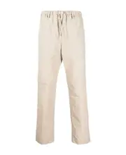 elasticated-waist straight-leg trousers S,XS,L,M Nude