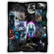 Alien Xenomorph Blanket, Alien Movies Fleece, Sherpa Blanket Soft and Cozy