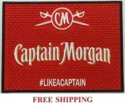 CAPTAIN MORGAN RUM # LIKEACAPTAIN BAR SPILL MAT RUBBER COASTER NEW