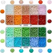 Crystal Beads for Jewelry Making, Colorful Rondelle Spacer Beads 4MM (20 Colors & 2000pcs) Faceted Glass Beads for Earrings Bracelets Necklace DIY Beading