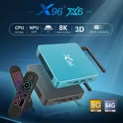 X96 X6 8K Android 11.0 Bluetooth 8GB/64GB 64 bit Dual WiFi Smart Antenna TV Box