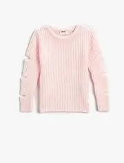 [Koton] Girls's Cut Out Detail Sweater Crew Neck Pullover