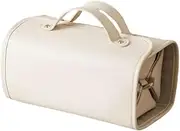 Travel Makeup Bag, Detachable Makeup Bag, 4 in 1 Detachable Cosmetic Bag, Roll Up Hanging Toiletry Bag, Travel Removable Bag Makeup Organizer for Women, Waterproof Travel Makeup Organizer (White)
