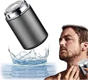 Mini Electric Shaver, Portable Shaver Suitable for Unisex USB Rechargeable, Mini Pocket Size Washable Electric Razor, Newest Mini Portable Electric Shaver for Business Trips, Office, Car and Camping, (Gray)