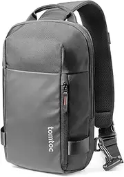 tomtoc 11-inch Compact EDC Sling Bag, Minimalist Chest Shoulder Crossbody Bag for Nintendo Switch OLED, 11-inch iPad Pro M4, iPad Air M3, Water-resistant Daypack for Daily Use - XS Size