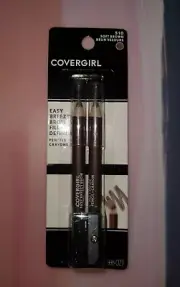 2 CoverGirl Easy Breezy Brow Fill Define Pencil Crayons w/ sharpener Soft Brown