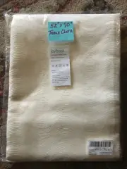 joybest Jacquard Rectangle Tablecloth Spill-Proof Wrinkle Resistant 52”x70 Ivory