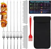 Grilling Skewers - Reusable Garden BBQ Skewers,Non-Stick Stainless Steel Rotating Locking BBQ Tools for Skewering Outdoor Cooking Vegetable Shrimp Camping Meat