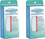 Dental Floss Threaders with Built-in Thick Yarn Proxy Brush for Daily Dental Care of Periodontal Disease - Dental Floss for Braces Orthodontic Flossers - Periodontal Floss by ProxySoft (2 Packs)